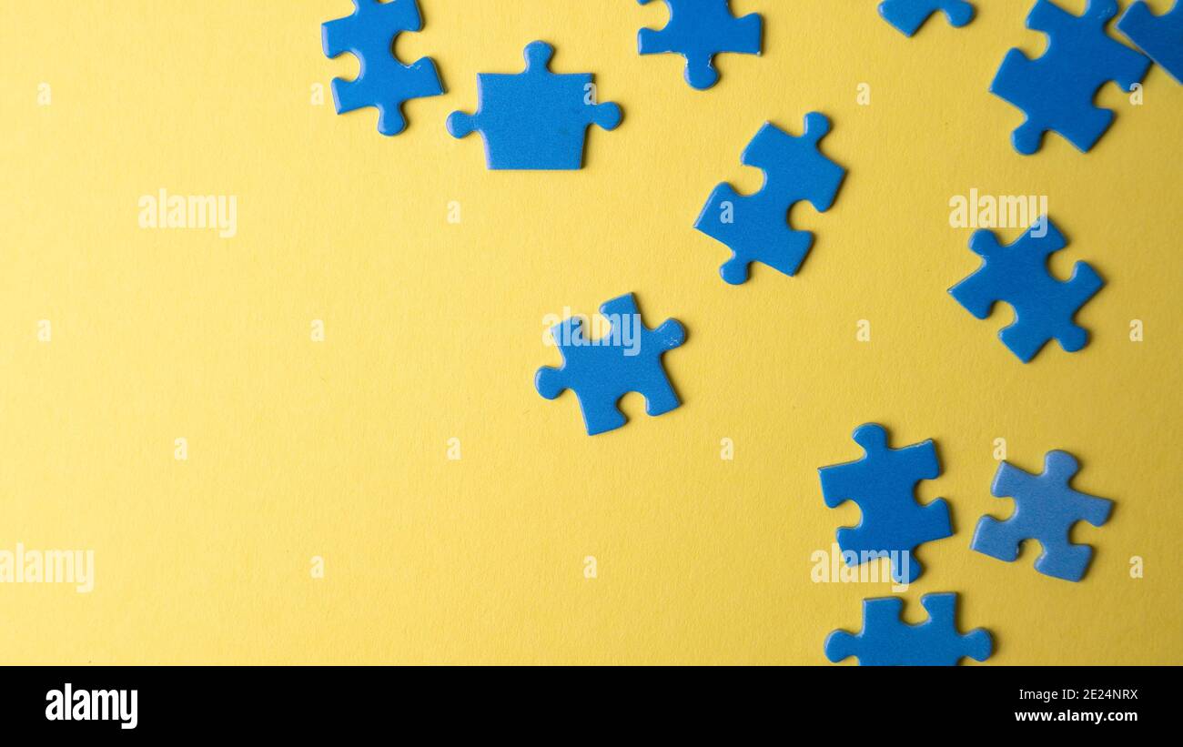 blue puzzles, textures and background Stock Photo