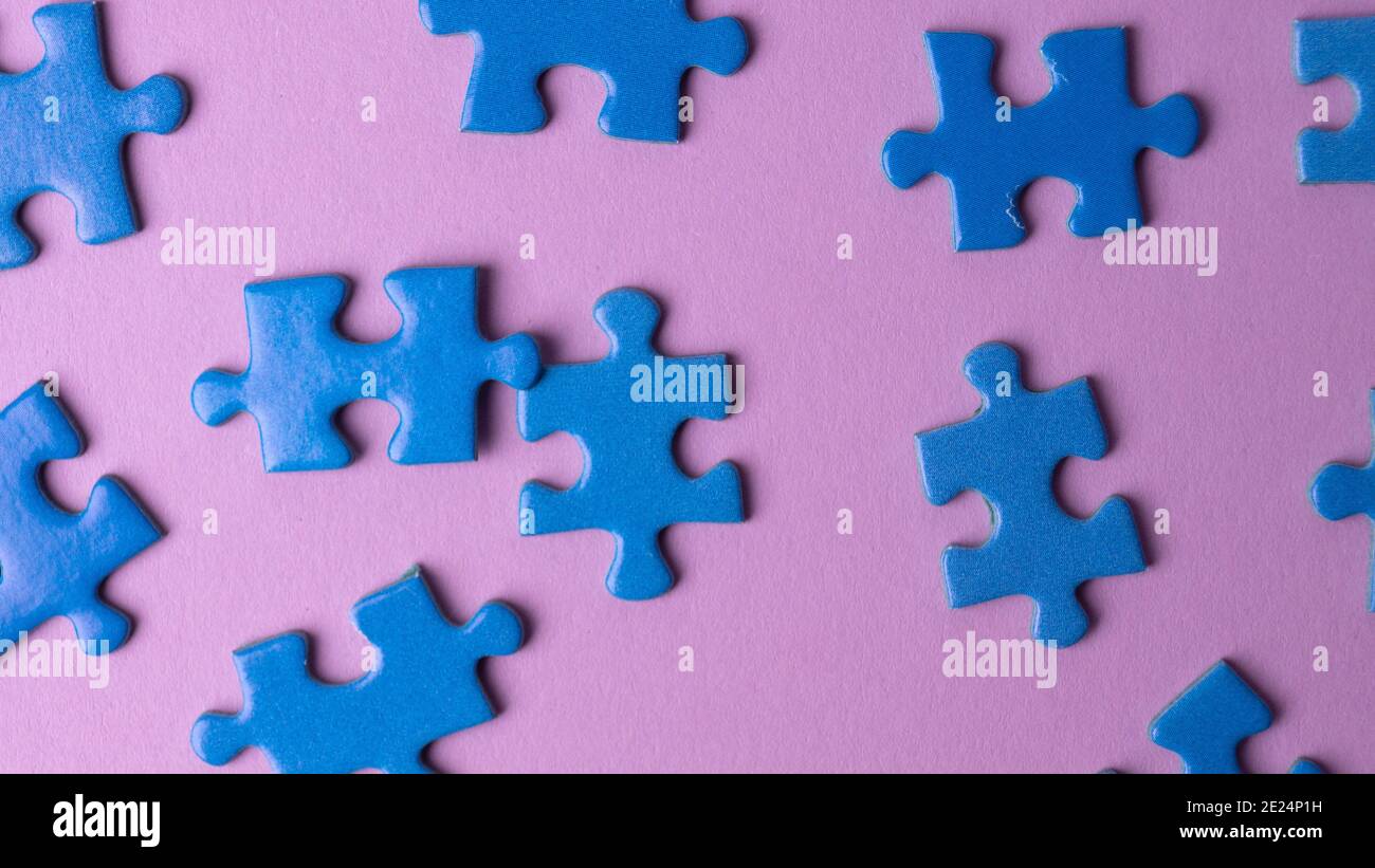 blue puzzles, textures and background Stock Photo