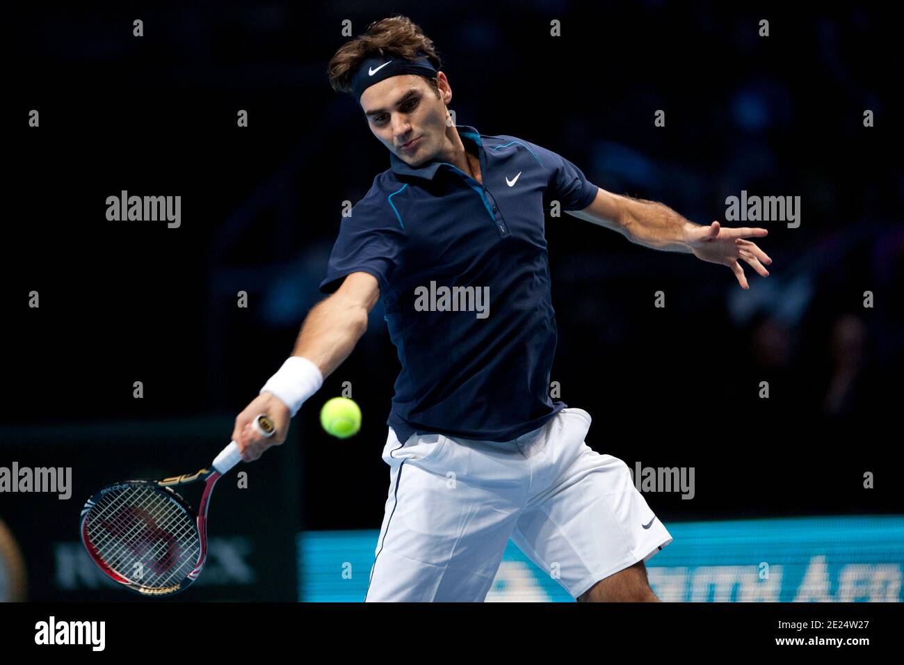 Roger Federer Of Switzerland In Action At The Atp World Tour Finals Stock Photo Alamy
