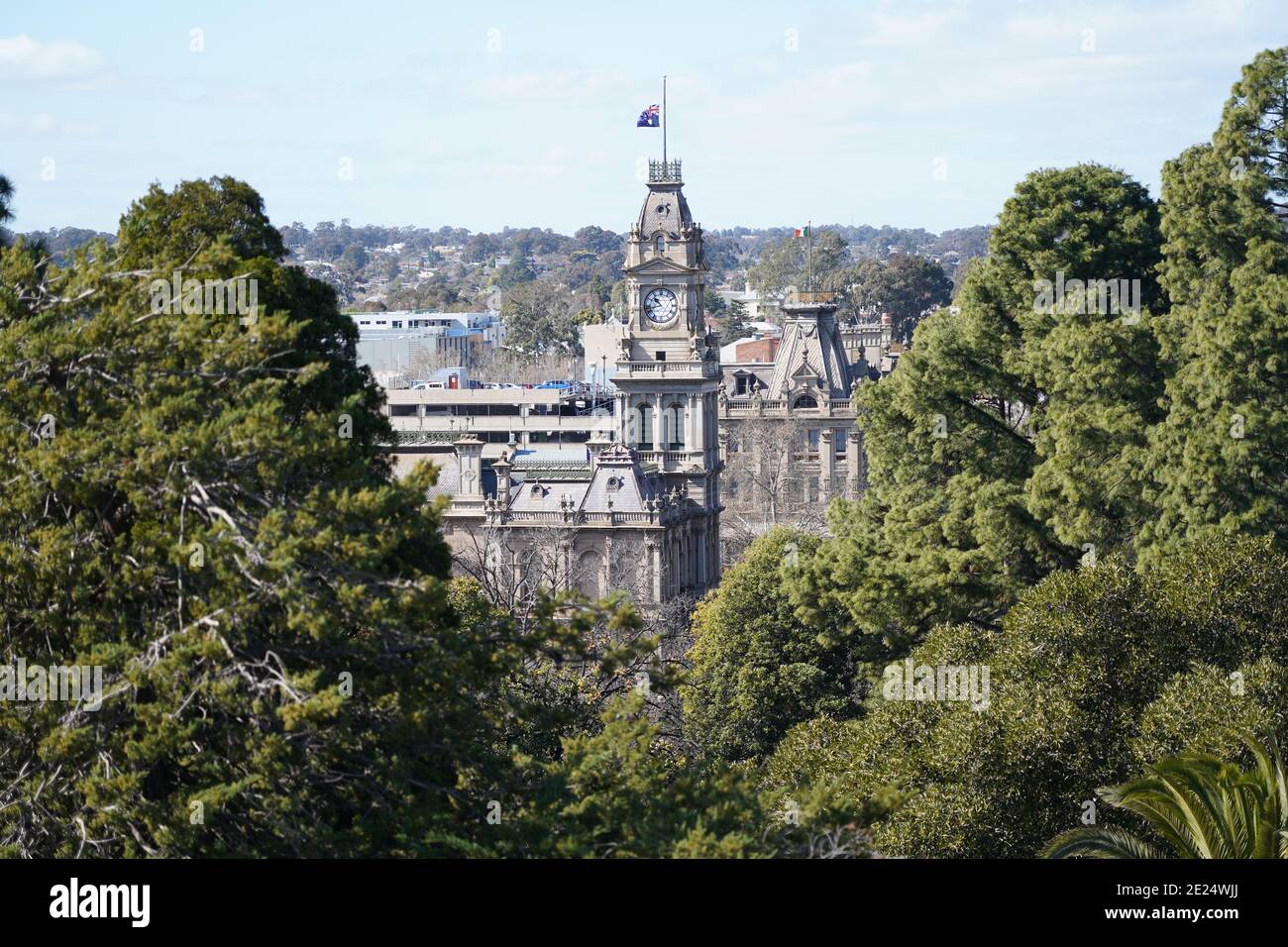 magnificent views of the city of Bendigo in Victoria, Australia Stock
