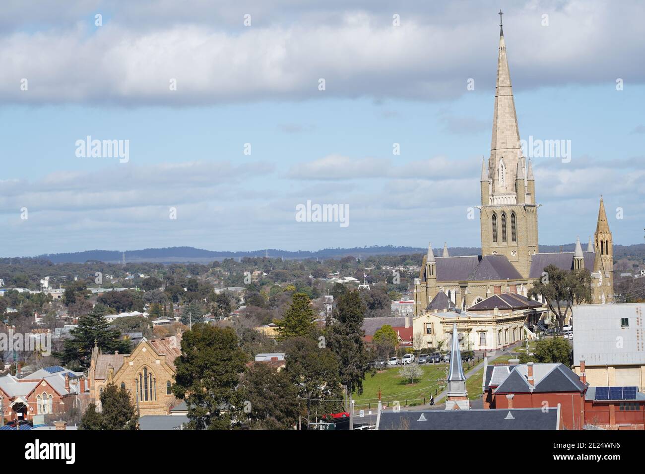 magnificent views of the city of Bendigo in Victoria, Australia Stock Photo Alamy