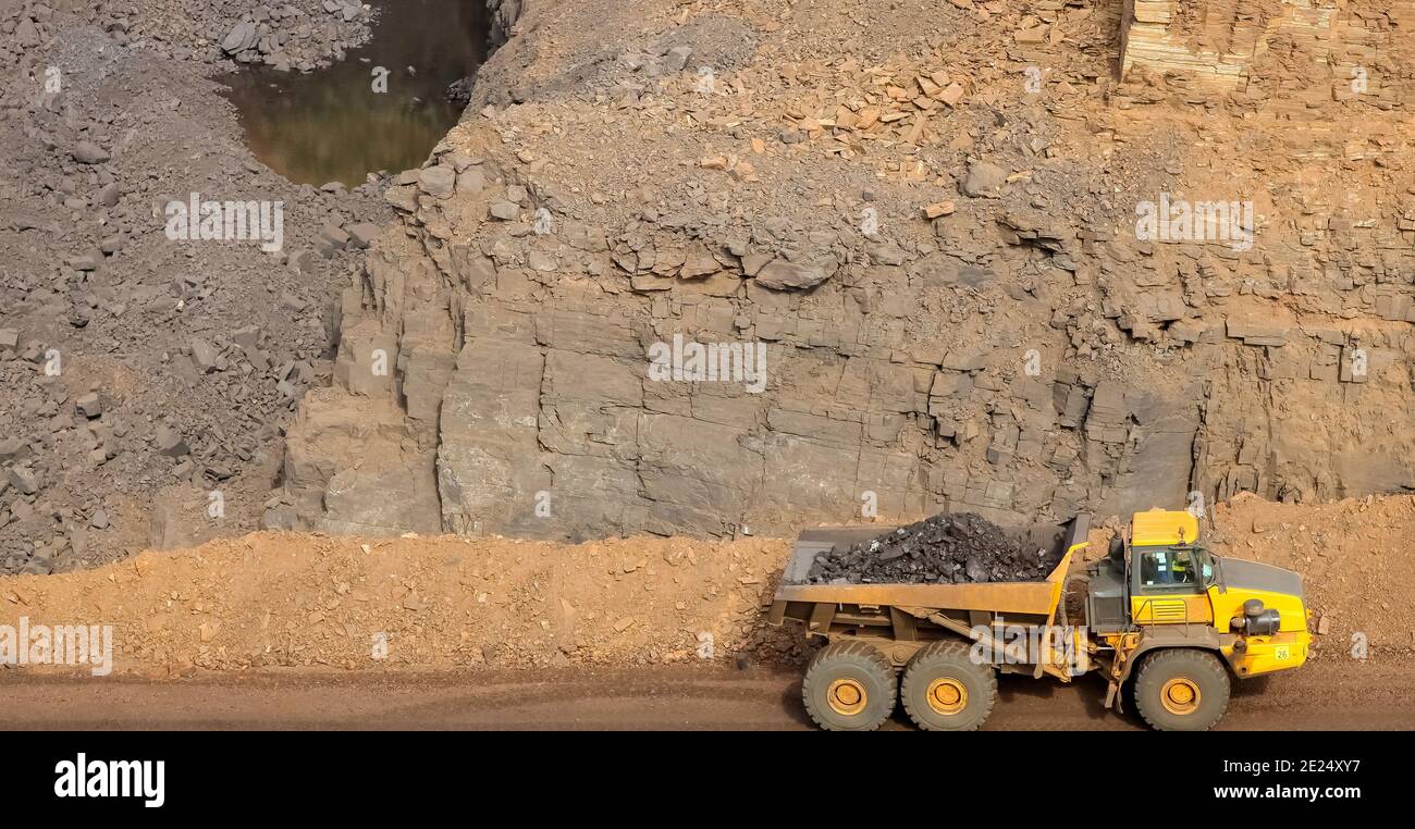 Tractor in the area of Manganese mining in South Africa Stock Photo Alamy