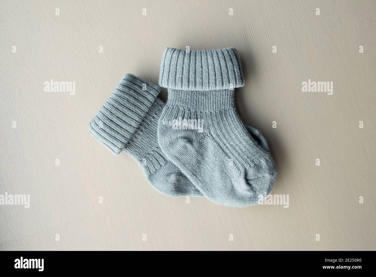 Illustration of baby socks. Clothes for newborn. Happy Birthday image.  Holiday baby shower simbol Stock Vector Image & Art - Alamy