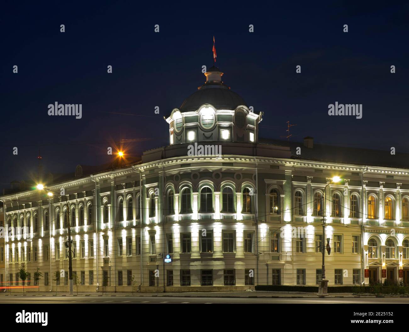 Building of government of Tver region at square of Mikhail Yaroslavich Tverskoy in Tver. Russia Stock Photo