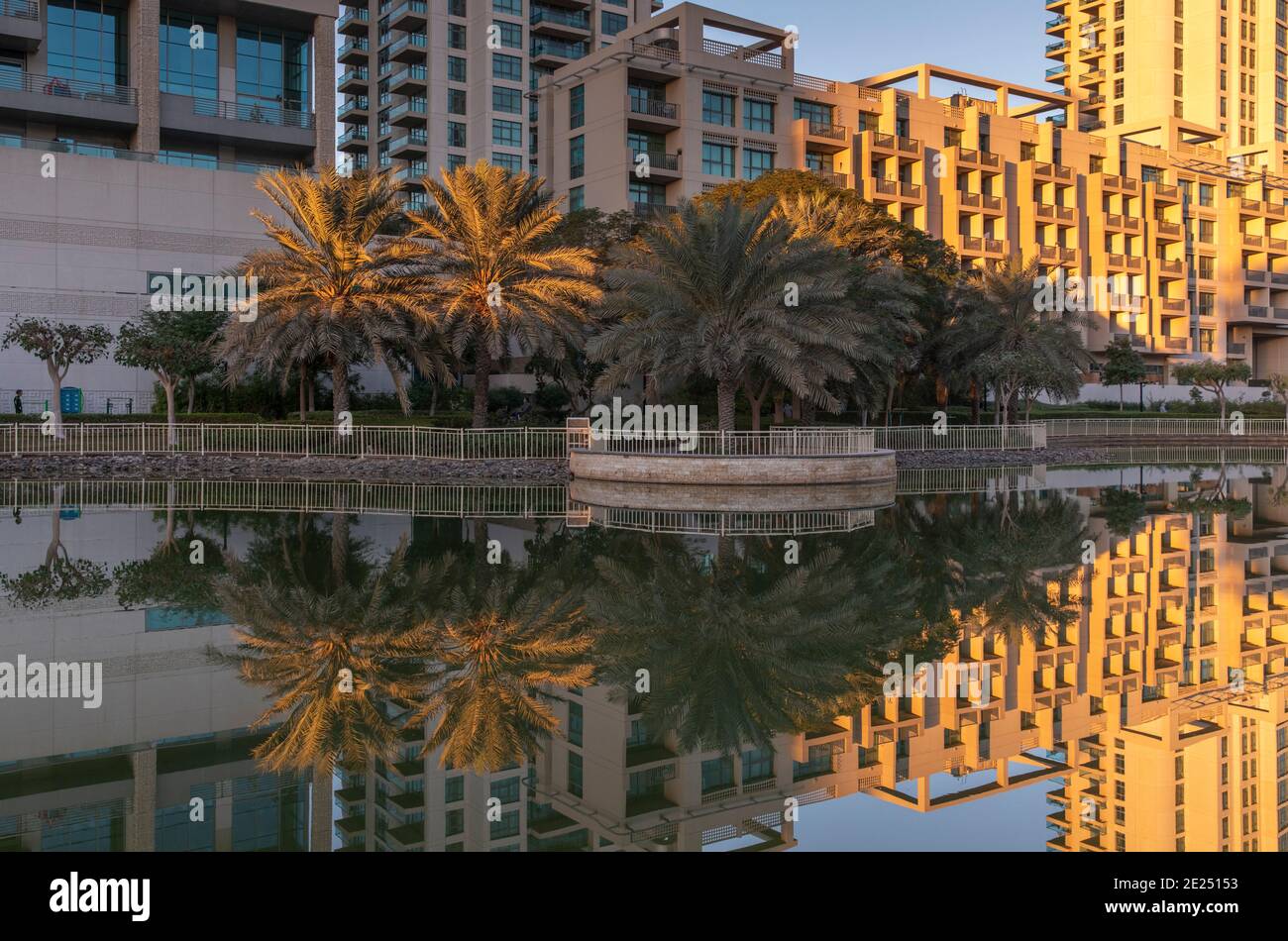 Dubai, United Arab Emirates, 12th January 2021 sunrise at the Greens in Dubai Stock Photo Alamy