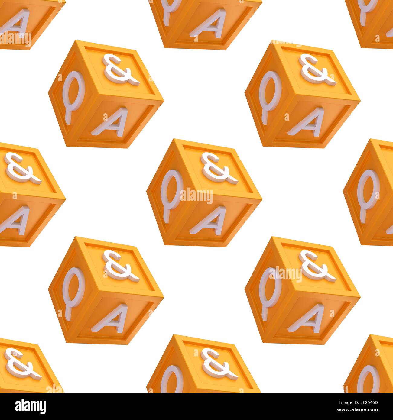 Seamless pattern Question and Answer cube box minimal concept. Cartoon ...
