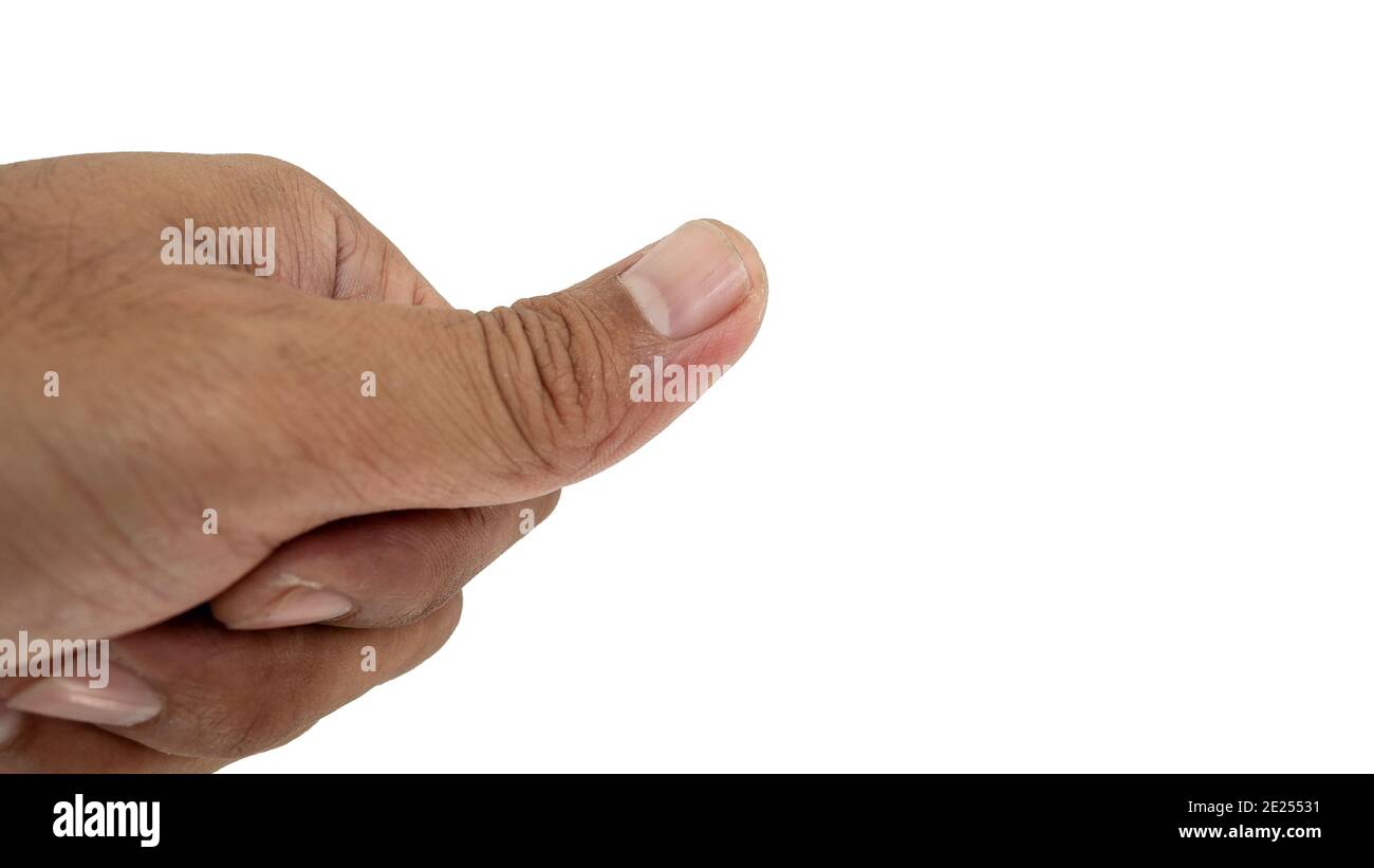 Man's hand isolated on white background with clipping path Stock Photo ...