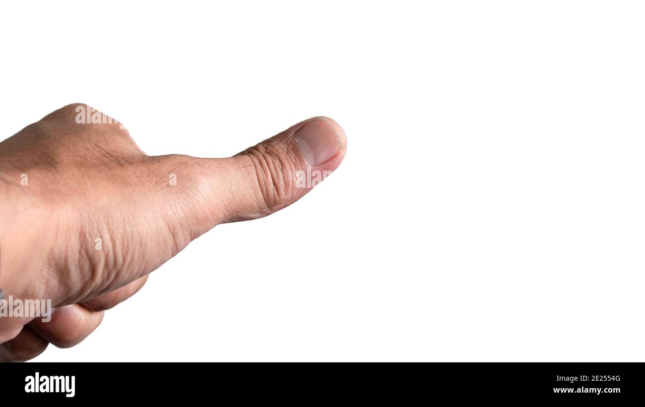 Man's hand isolated on white background with clipping path Stock Photo ...
