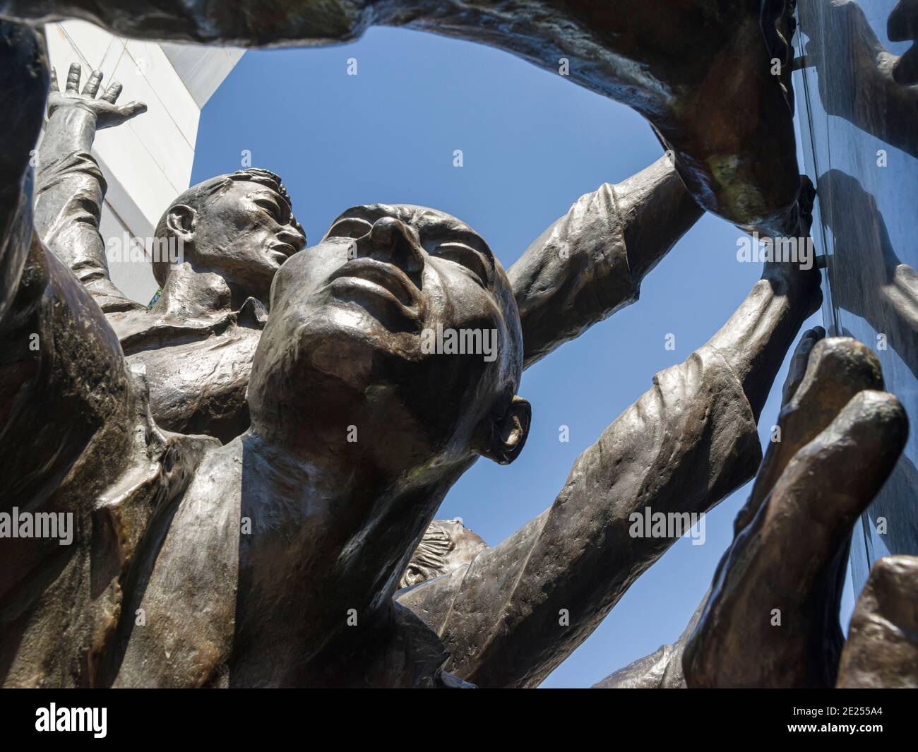 Monument commemorating the dead of the revolution (sculptor S. Adiev) The capital Bishkek located in the foothills of Tien Shan. Asia, Central asia, K Stock Photo