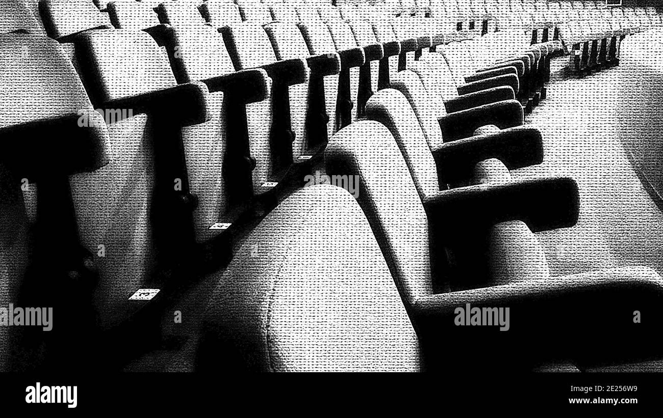 Modern cinema theater interior Black and White Stock Photos & Images ...