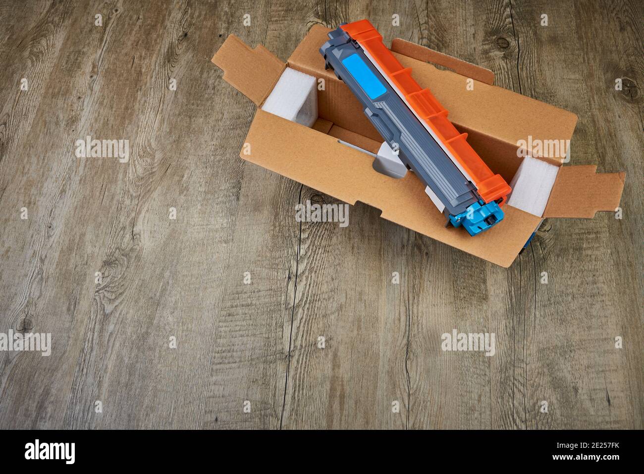 Toner cartridge for color laser printer Stock Photo