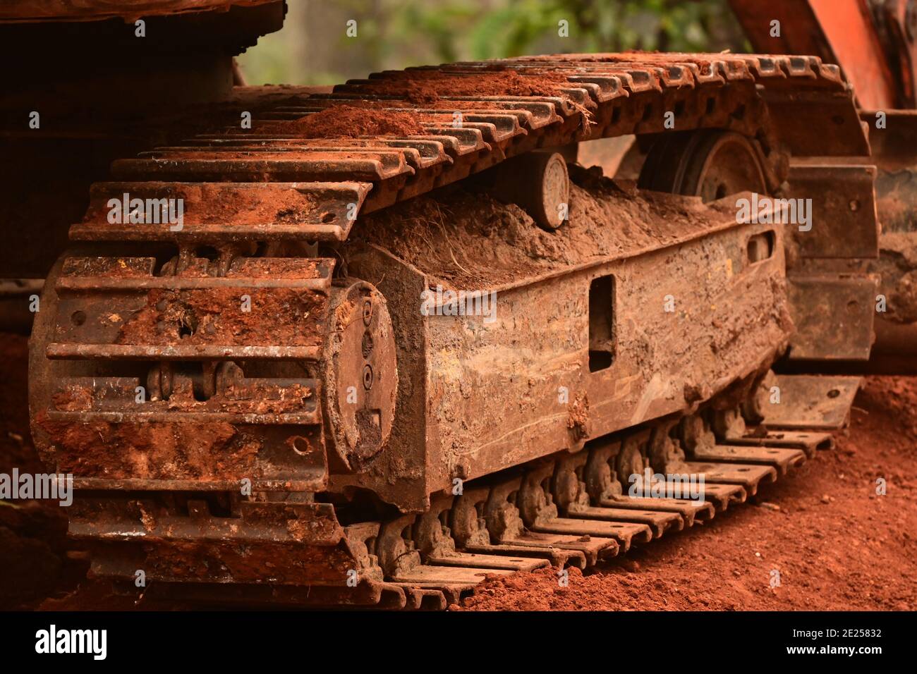 Caterpillar track Stock Photo Alamy