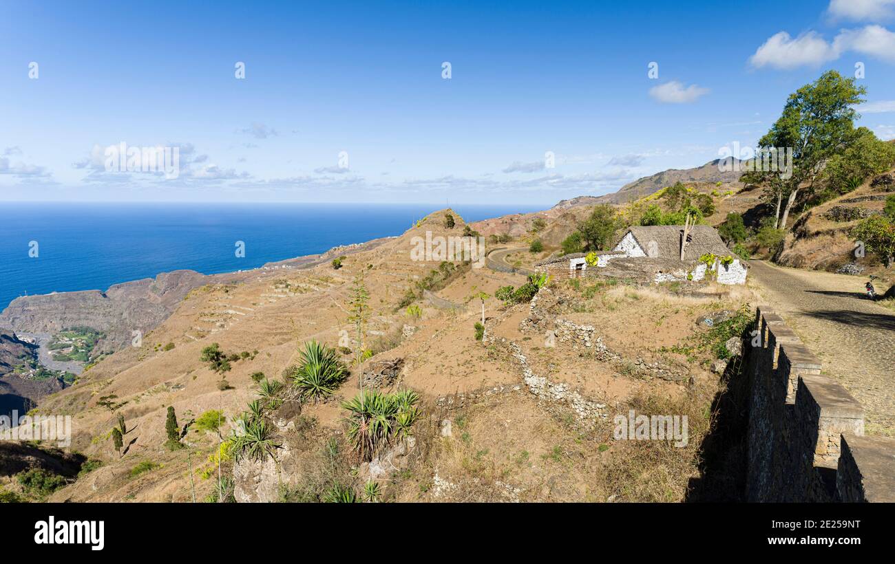 Old mountain road between Porto Novo and Ribeira Grande. Island Santo Antao, Cape Verde in the