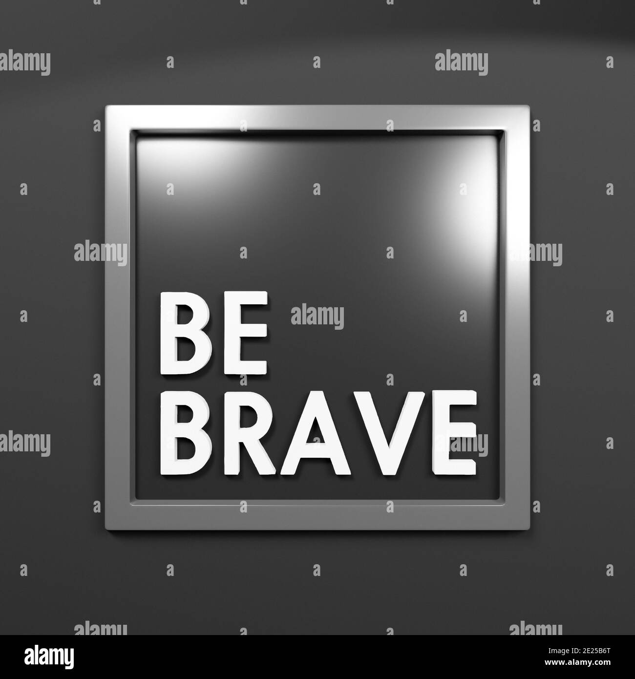Motivational encouraging quote or saying, message board with white letters and words on black