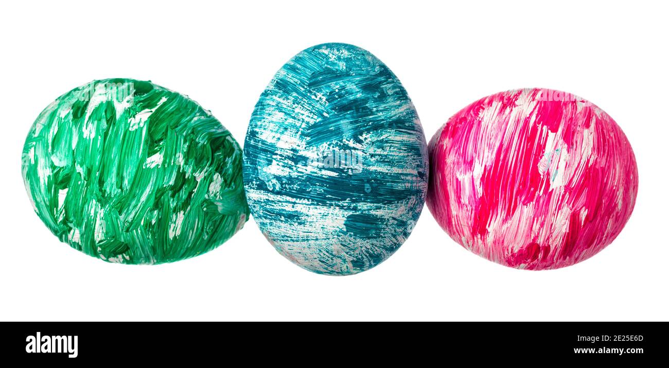 Colorful Easter Egg isolated on white Stock Photo - Alamy