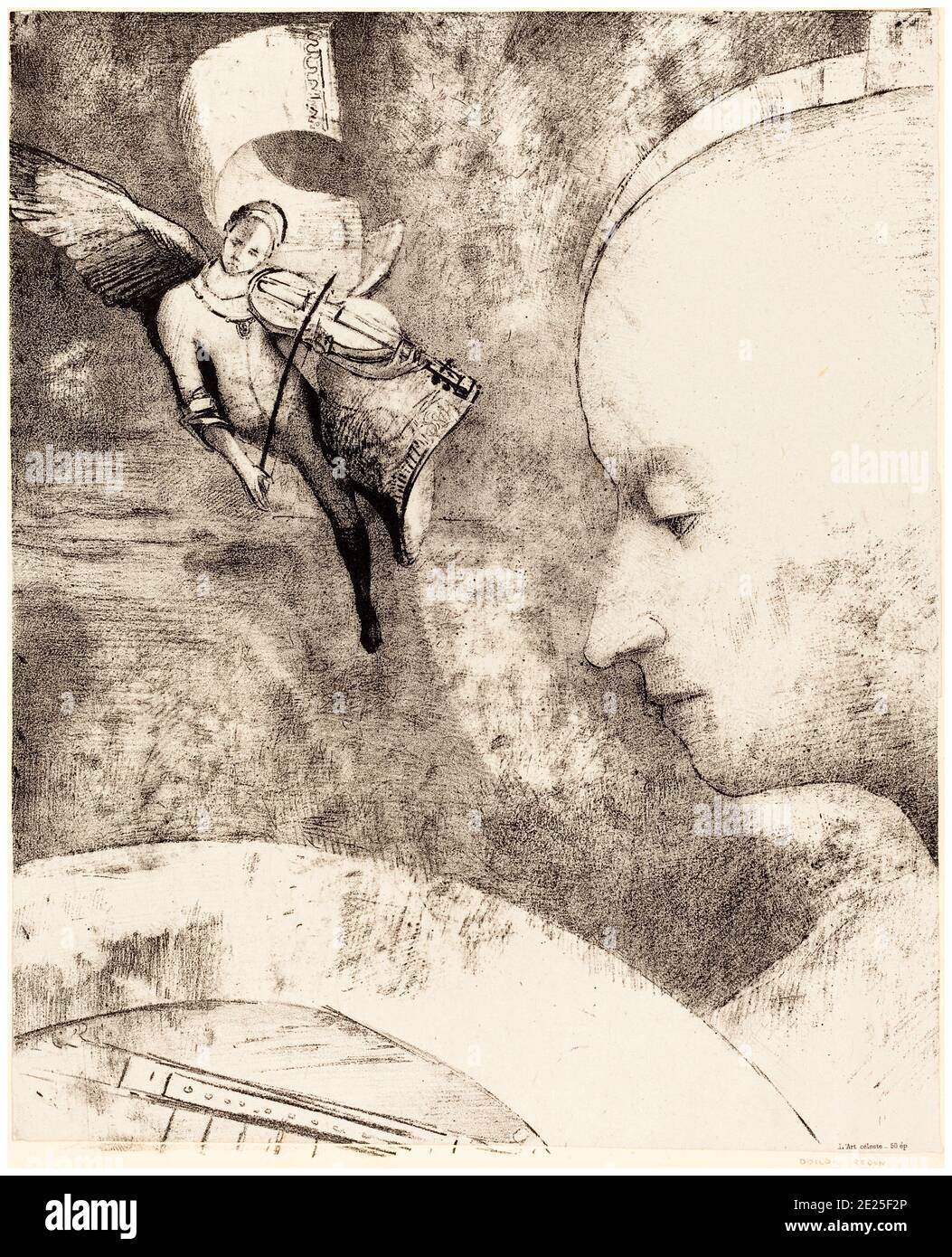 Odilon Redon, L'Art Celeste (The Celestial Art), lithographic print, 1894 Stock Photo