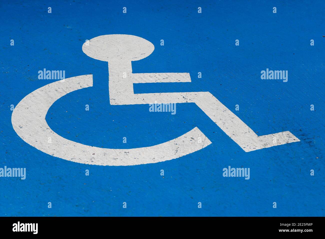 Disabled parking space.  France. Stock Photo
