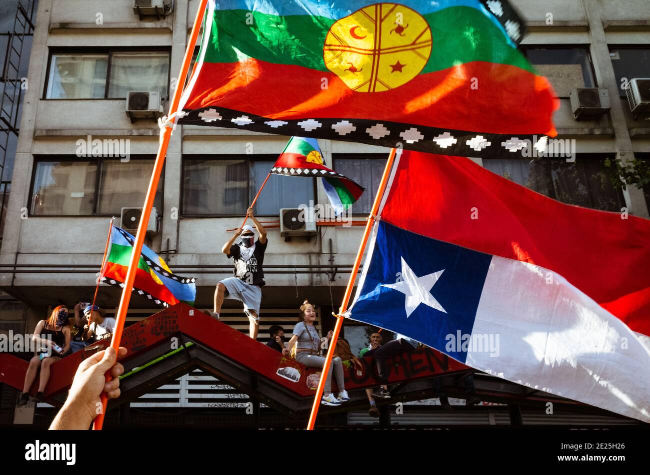 Mapuche flags hi-res stock photography and images - Alamy