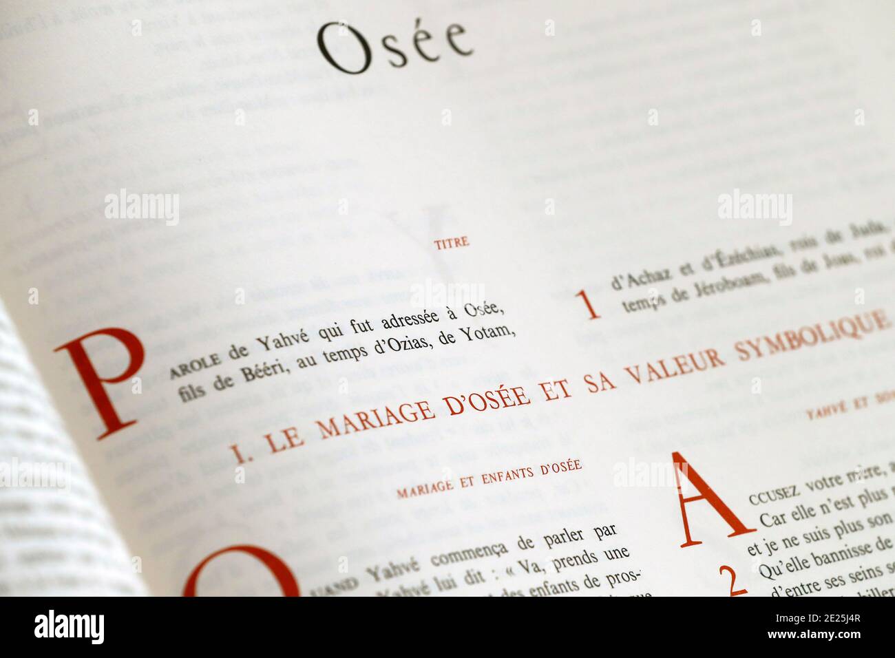 Holy bible in french. Old testament. Prophetic book. Hosea. France