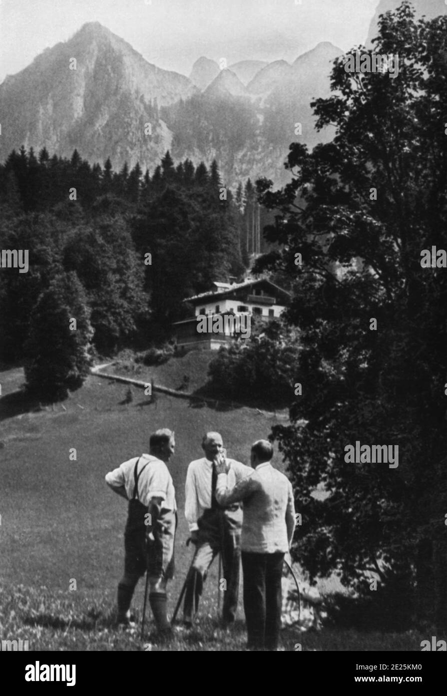 Hitler-Göring Spaziergang auf dem Obersalzberg Stock Photo
