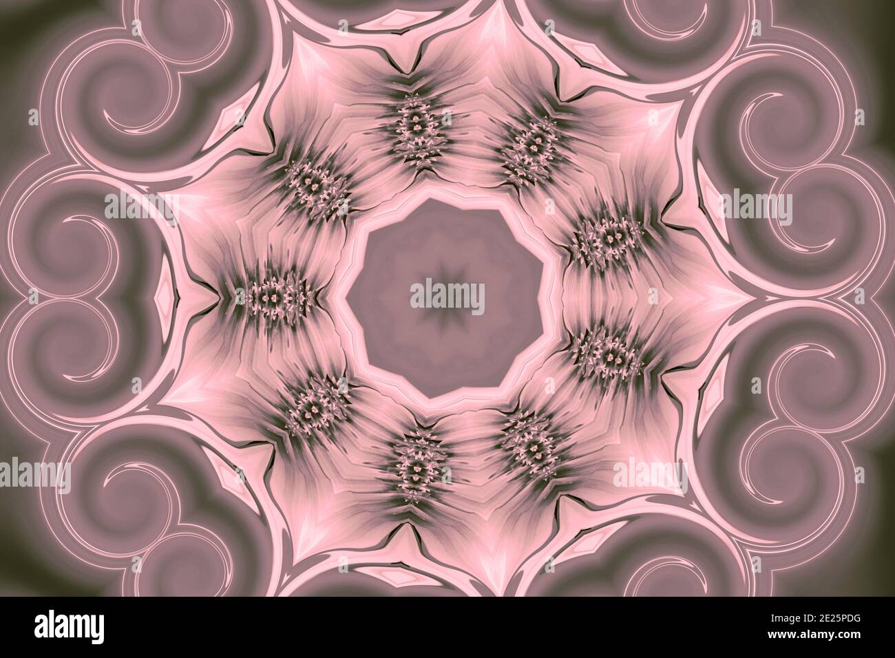 Multicoloured Kaleidoscope texture fractal background Stock Photo