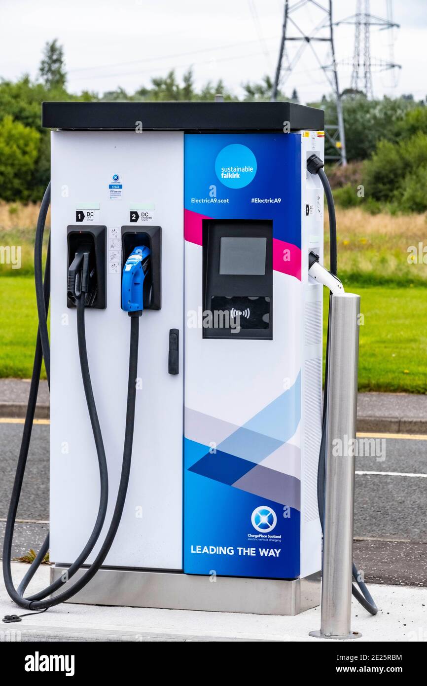 Electric car charging points Stock Photo