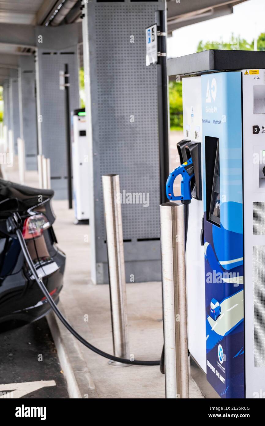 Electric car charging points Stock Photo Alamy