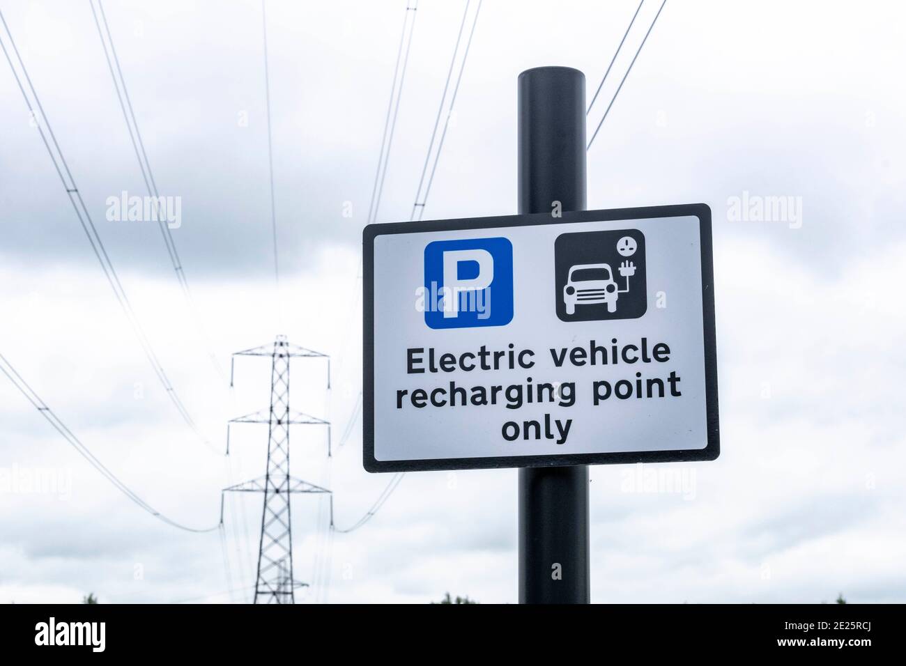 Electric car charging points Stock Photo