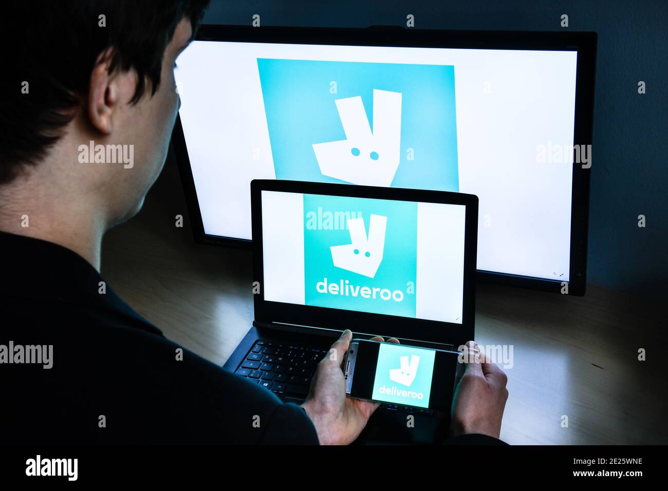 Logo deliveroo Stock Photo