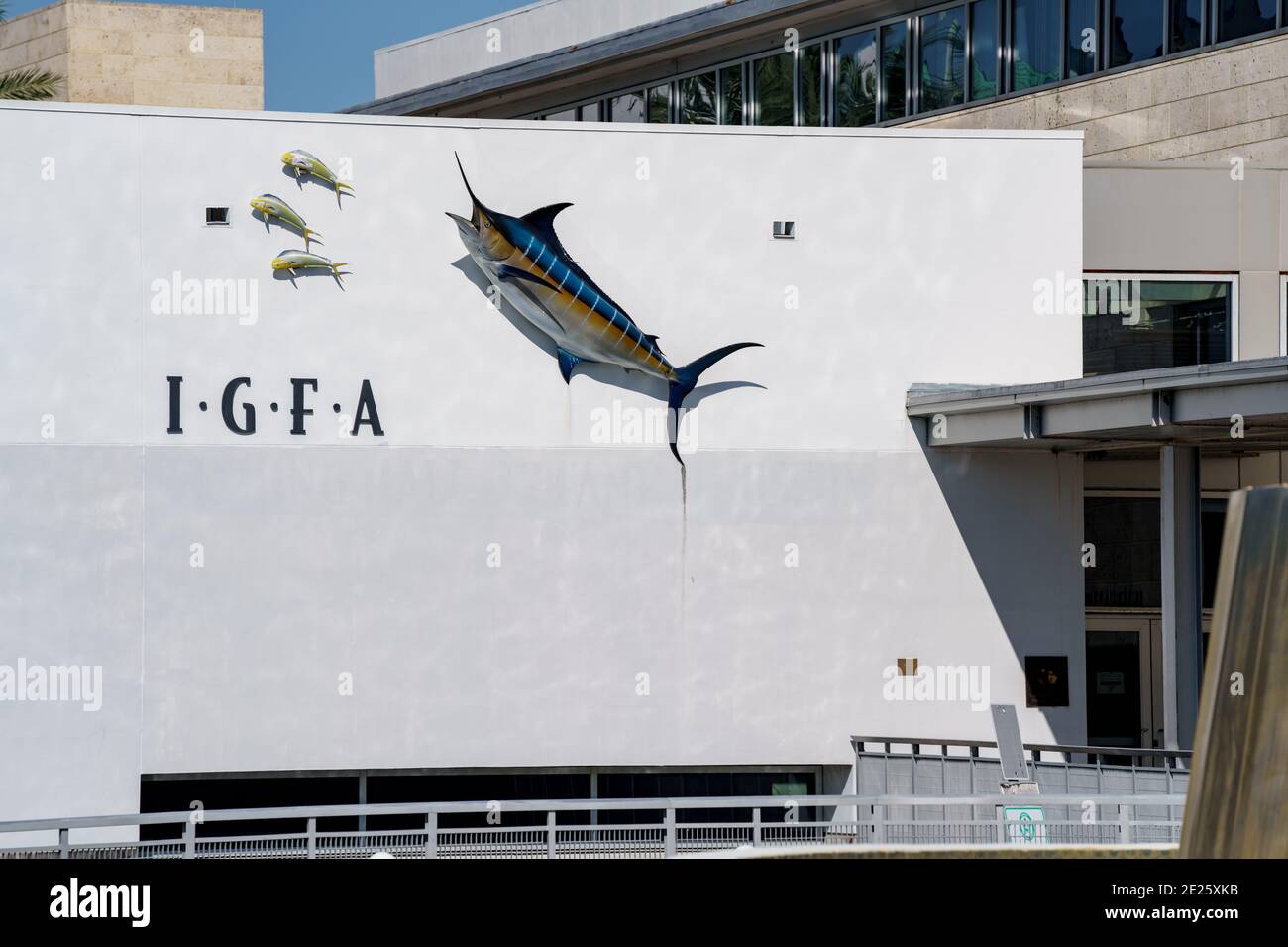 IGFA International Game Fish Association Hall of Fame Hollywood Florida USA  Swordfish statue Stock Photo - Alamy