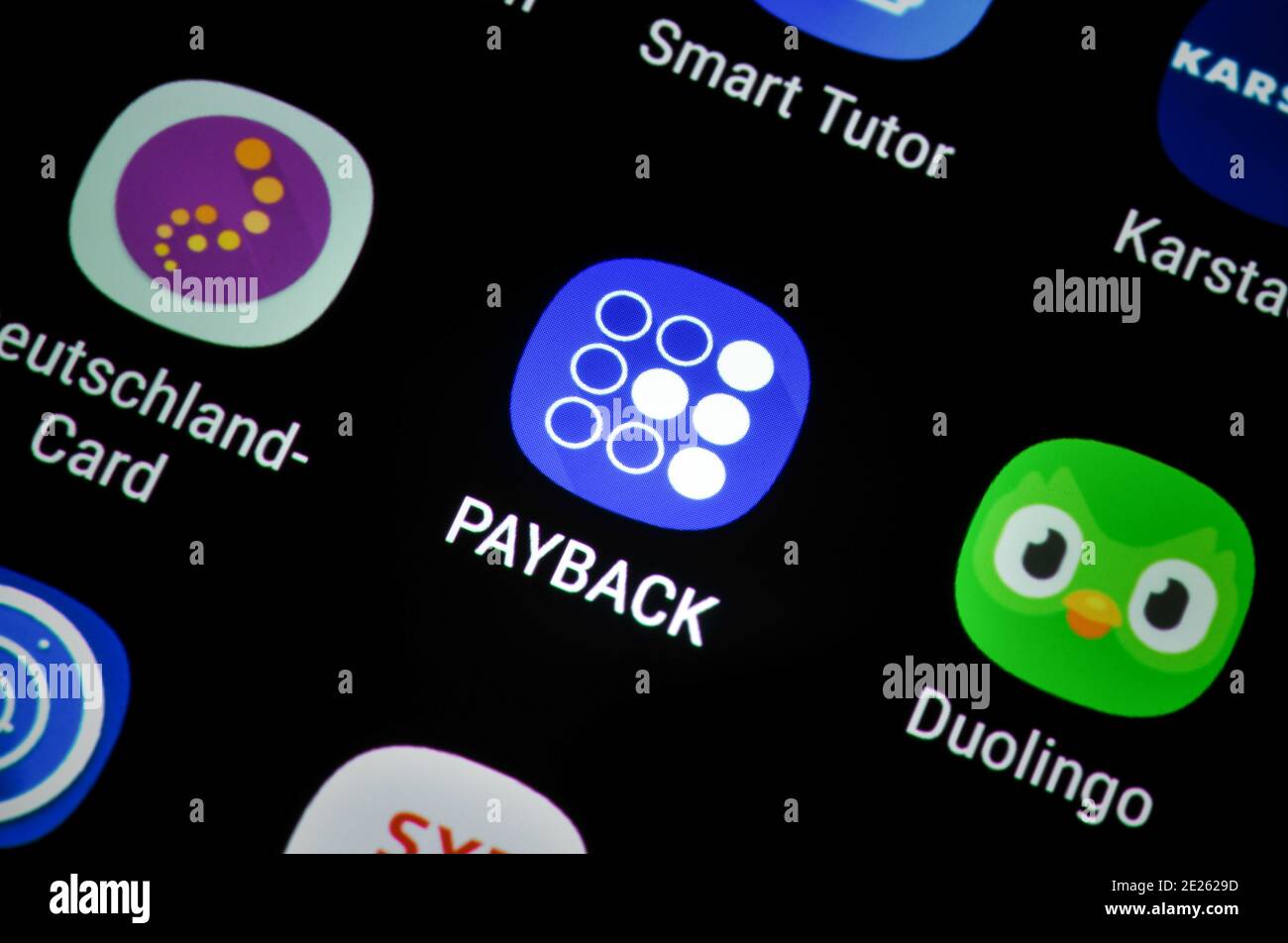 Smartphone, Display, App, Payback Stock Photo - Alamy