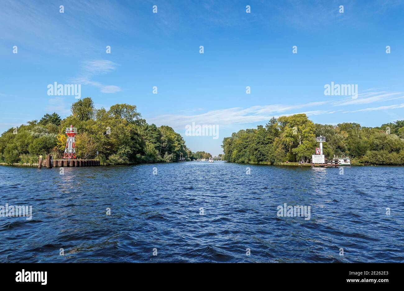 Mündung der Havel in den Wannsee, Pichelswerder, Wilhelmstadt, Spandau, Berlin, Deutschland Stock Photo