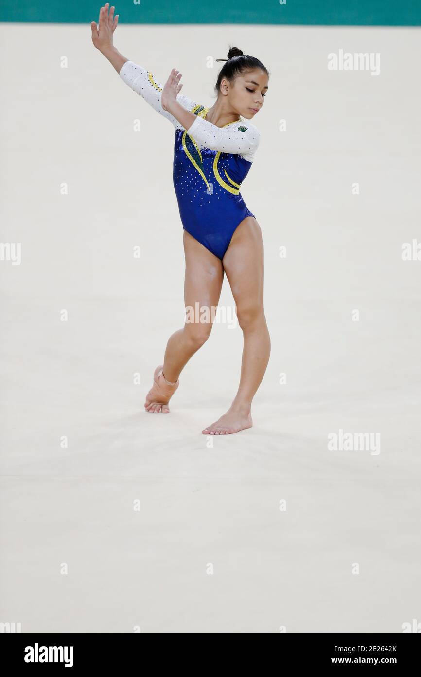 Flavia Saraiva At Rio 16 Summer Olympic Games Artistic Gymnastics Brazilian Team Ahlete Performs Vault Training Session Before Medal Competition Stock Photo Alamy