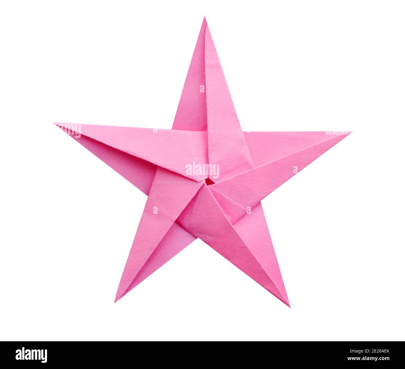 A pink origami paper star Stock Photo Alamy