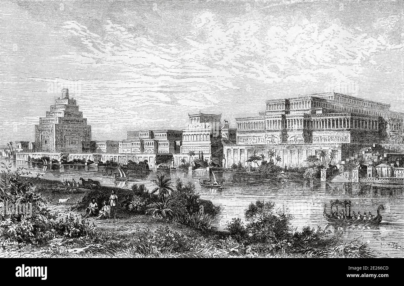 Palace of the kings of Assyria to the city of Nineveh. Assyrian Empire