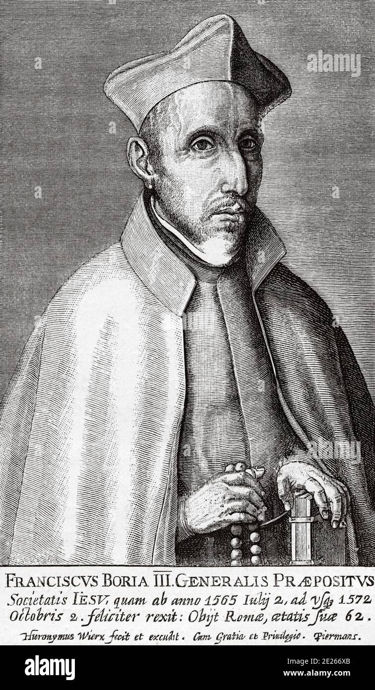 Portrait of Saint Francis San Francisco de Borja. (Gandía, Valencia, Spain, October 28