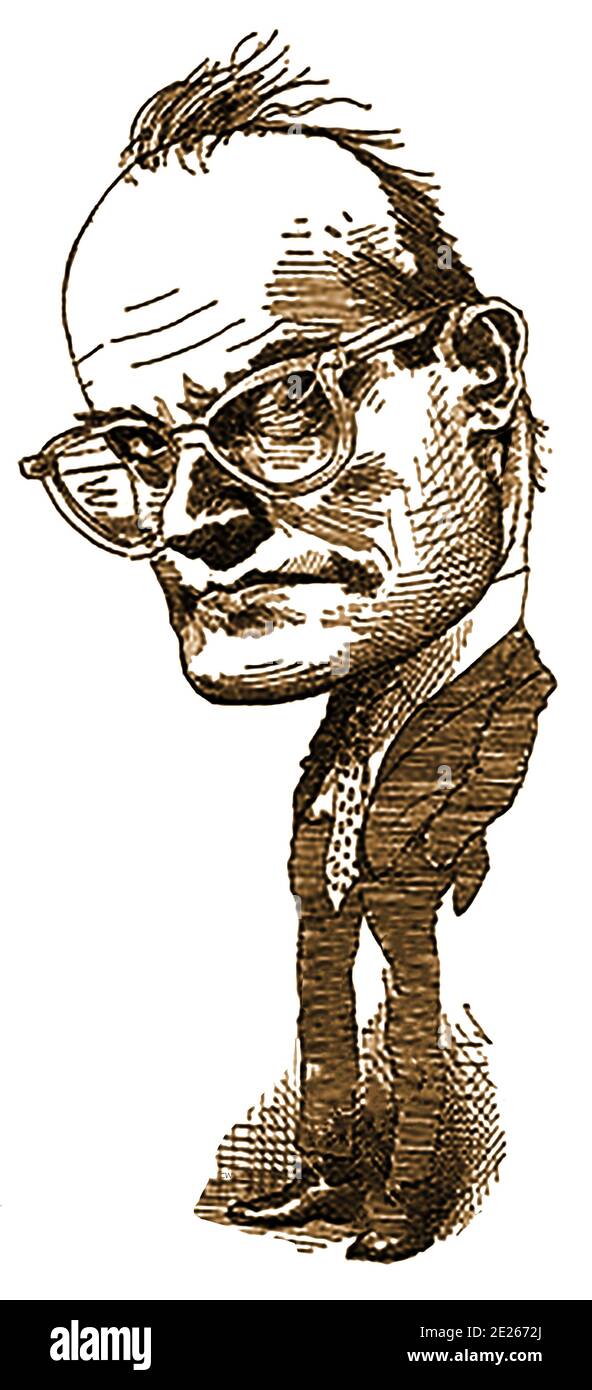 An early  caricature portrait  McGeorge 'Mac' Bundy (March 30, 1919 – September 16, 1996) who was a former  American wartime intelligence officer and  academic. He served as United States National Security Advisor to Presidents John F. Kennedy and Lyndon B. Johnson from 1961 -1966 and  was  a foreign-policy intellectual, educator, and philanthropist. He is rembered as one of the chief architects in the escalation and continued bombing during  the Vietnam War. He was one of  President Kennedy's 'Wise Men'. Stock Photo