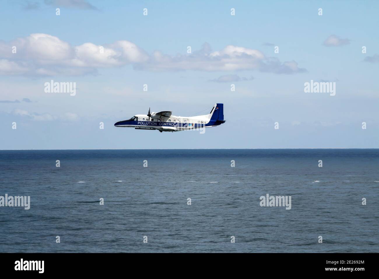 North Sea, Germany : DO 228 of the German Air Force for Pollution Control on the North Sea and Baltic Sea, Germany Stock Photo