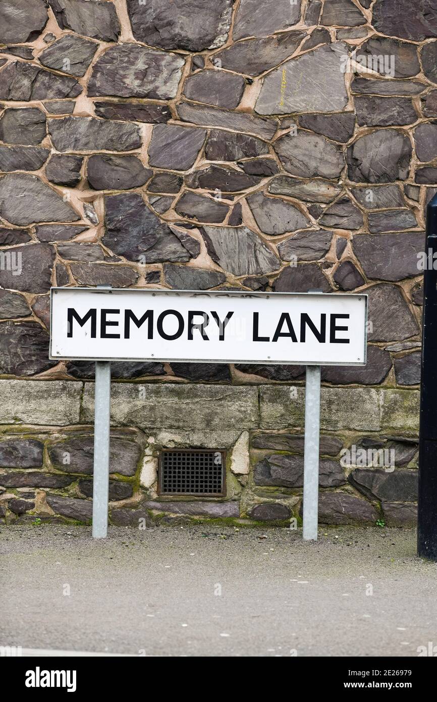 Memory lane in Leicester, UK. Stock Photo
