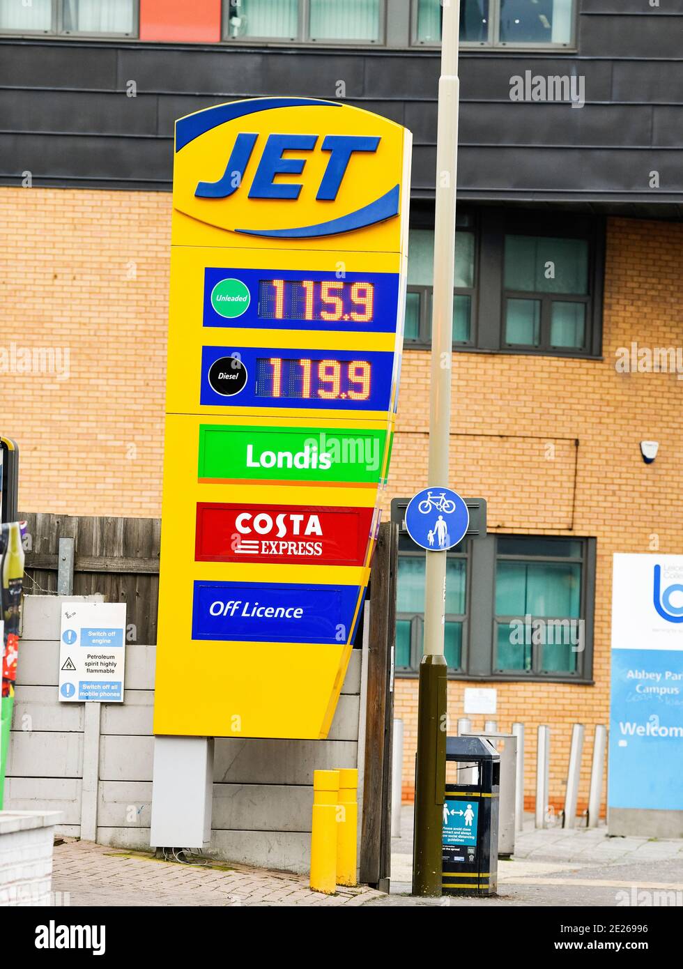 Jet petrol station in Leicester, UK. Stock Photo