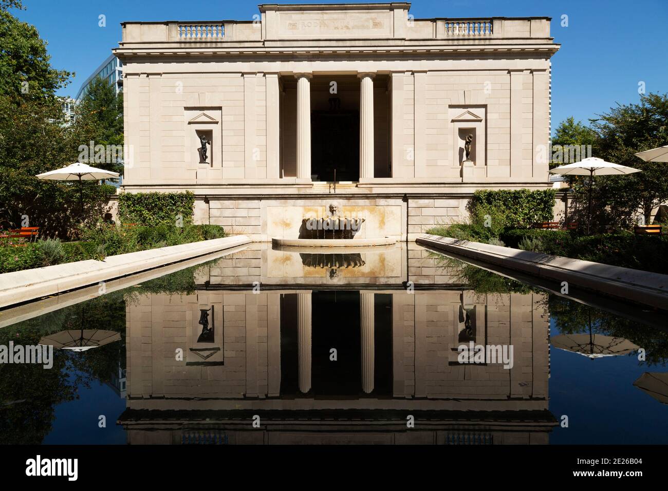 Facade of the Rodin Museum in Philadelphia, USA. Stock Photo