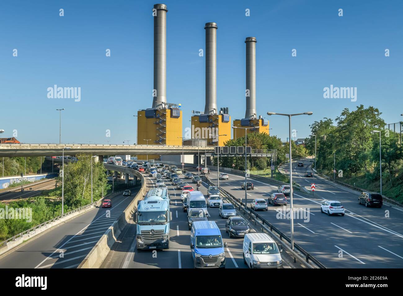 Stau, Stadtautobahn, Wilmersdorf, Berlin, Deutschland Stock Photo