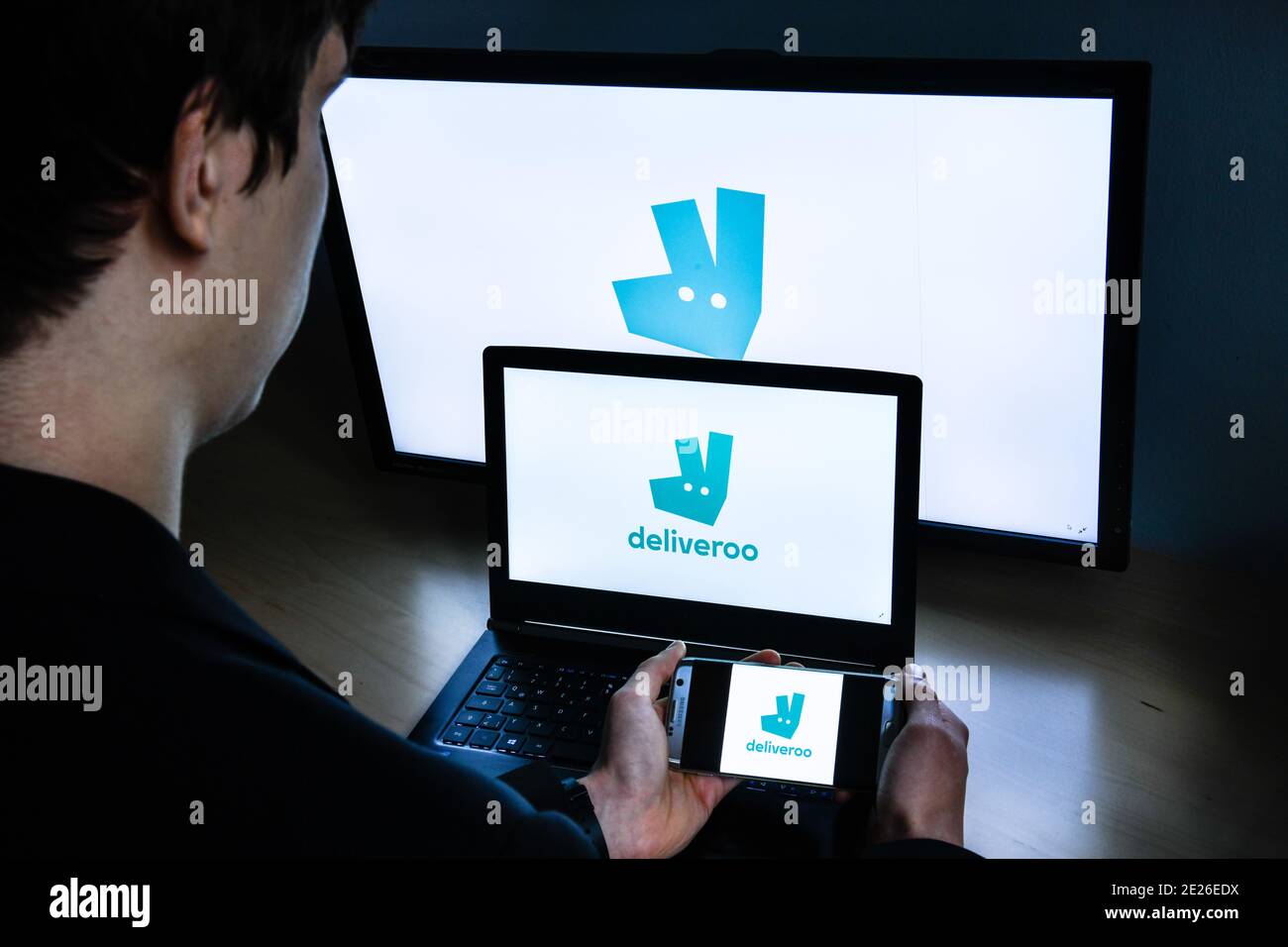 Logo deliveroo Stock Photo