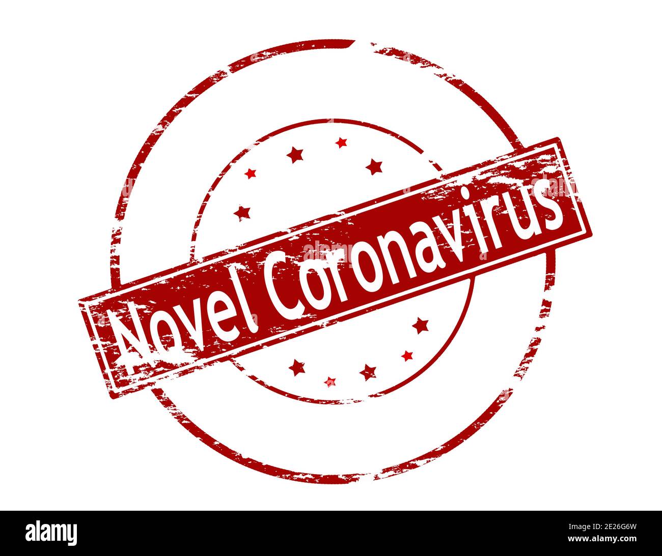 Rubber stamp with text novel coronavirus inside, vector illustration Stock Photo
