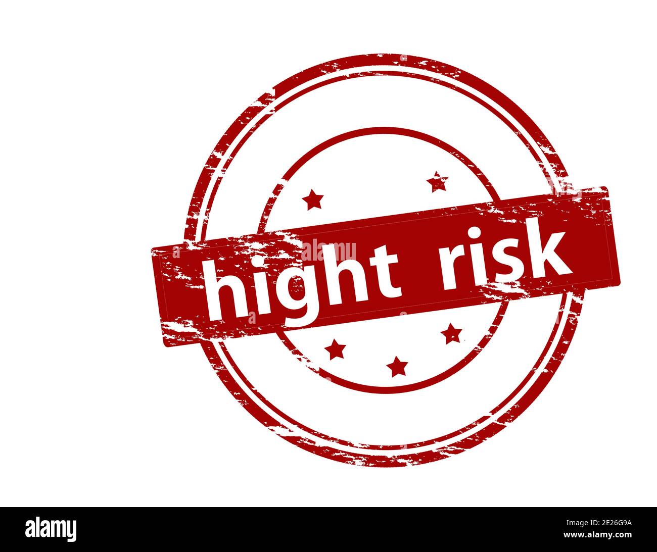 Rubber stamp with text hight risk inside, vector illustration Stock ...