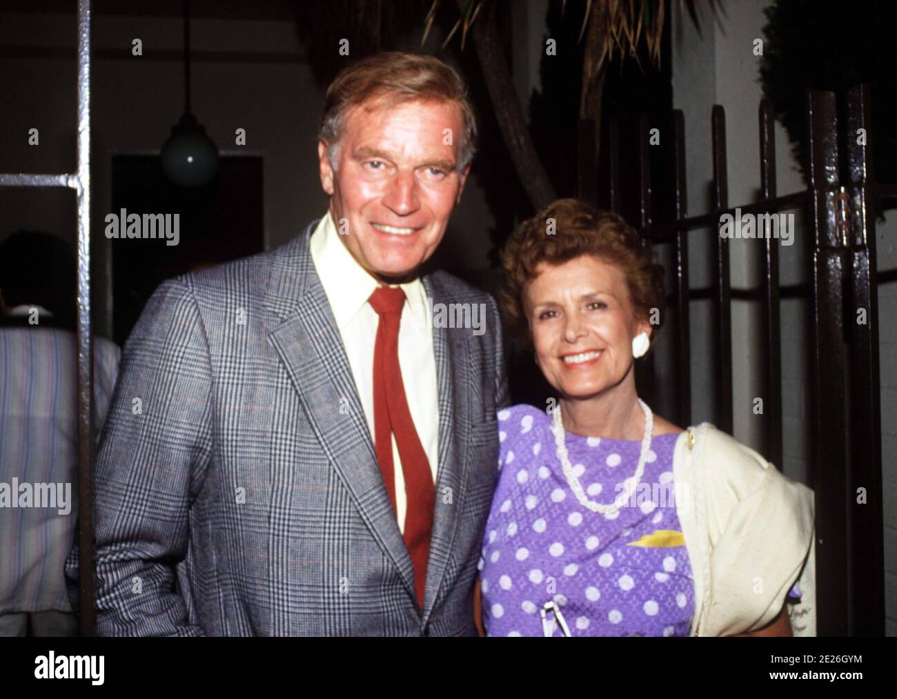 Charlton Heston And Lydia Heston1986 Credit: Ralph Dominguez/MediaPunch ...