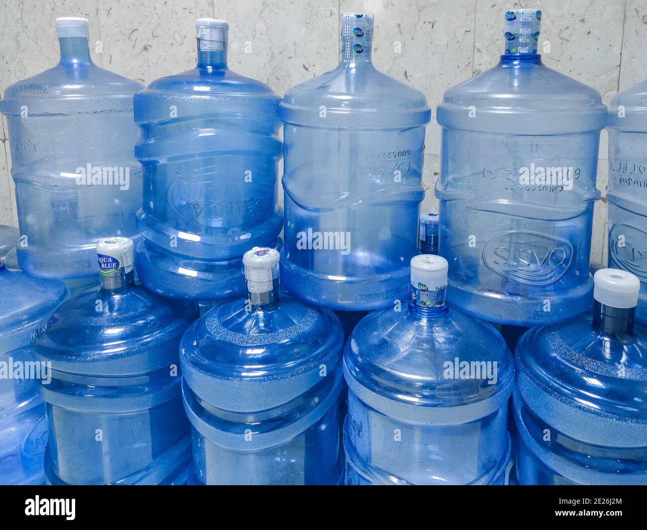 Empty large gallons of waters for homes and offices Hydration and