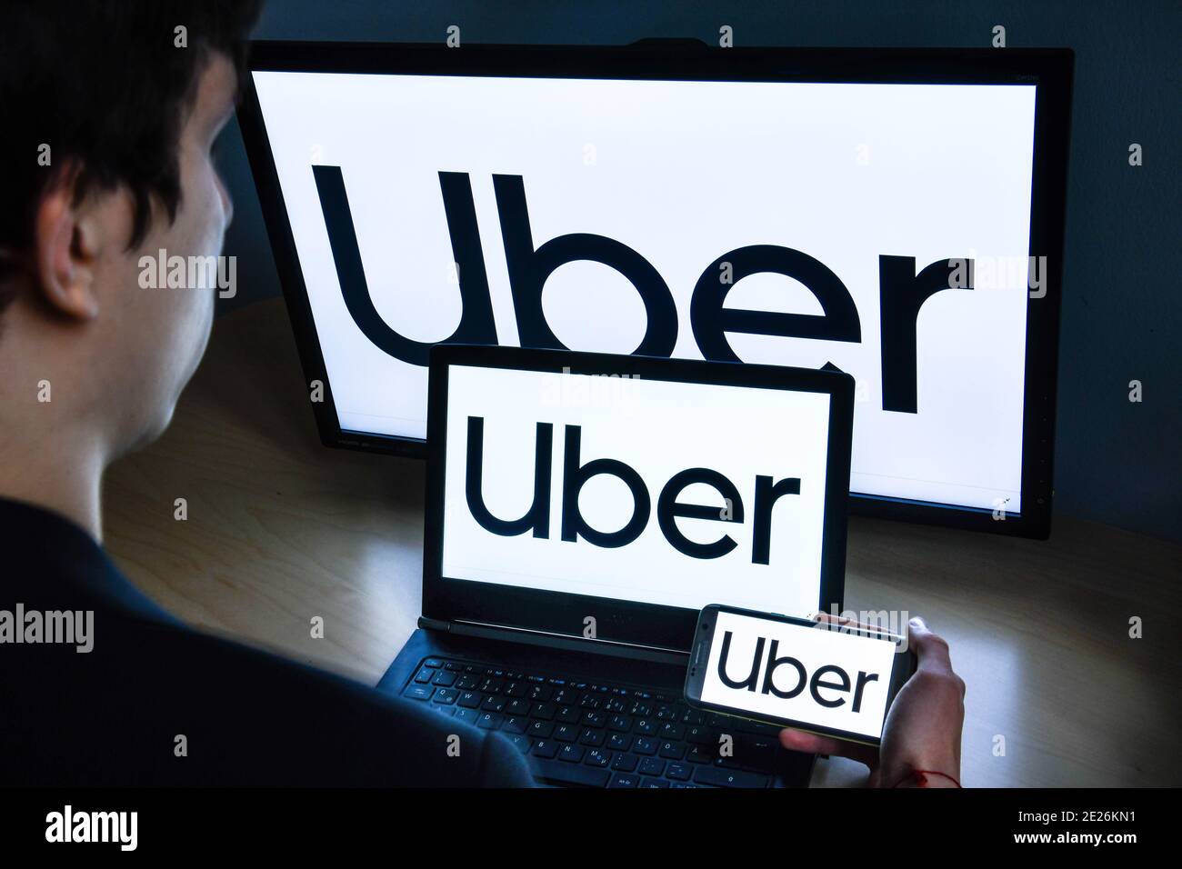 Logo Uber Stock Photo