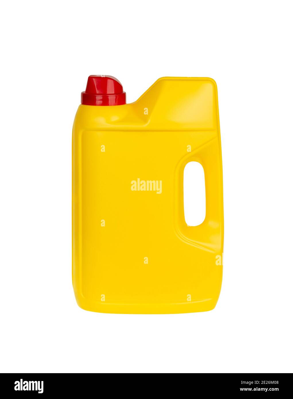 Yellow plastic dishwasher detergent powder or liquid detergent