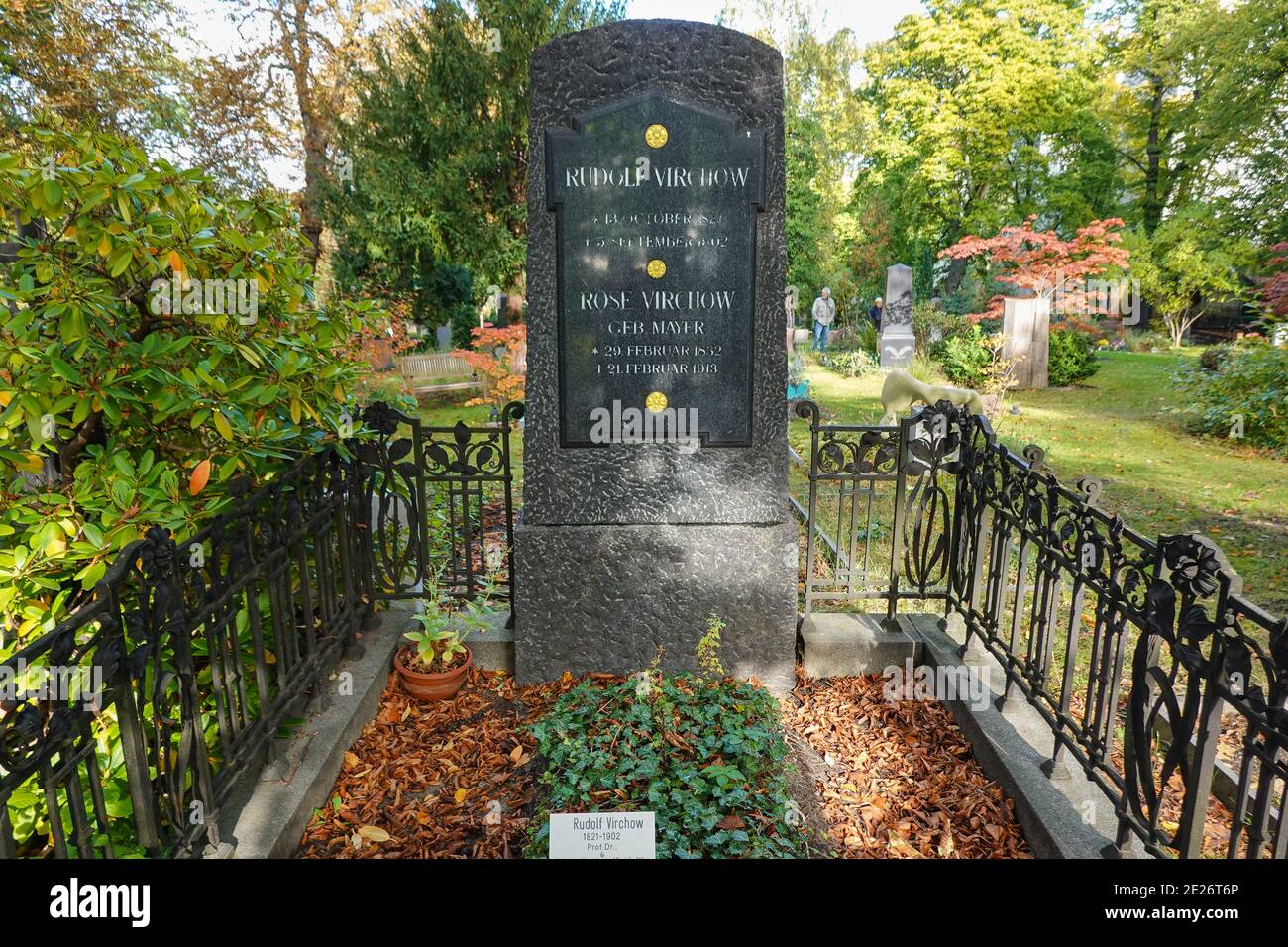 Grab Rudolf und Rose Virchow, Alter St.-Matthäus-Kirchhof, Schöneberg, Berlin, Deutschland Stock Photo